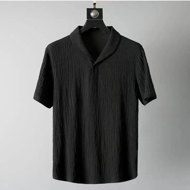 (Shirt + trousers) 2024 summer fashion men shirt short sleeve shirts men's sets High quality shirts male Two Piece size M-4XL