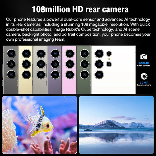 2025 New Original Cellphones S25 Ultra 7.3inch Smartphone 5G 7800mAh Battery 22G+2T Global Version Mobile Phones